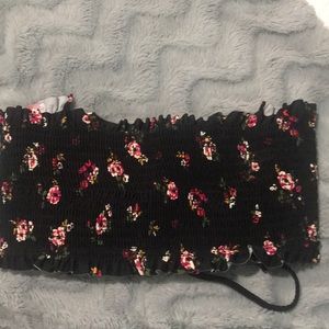 Flower print bikini top